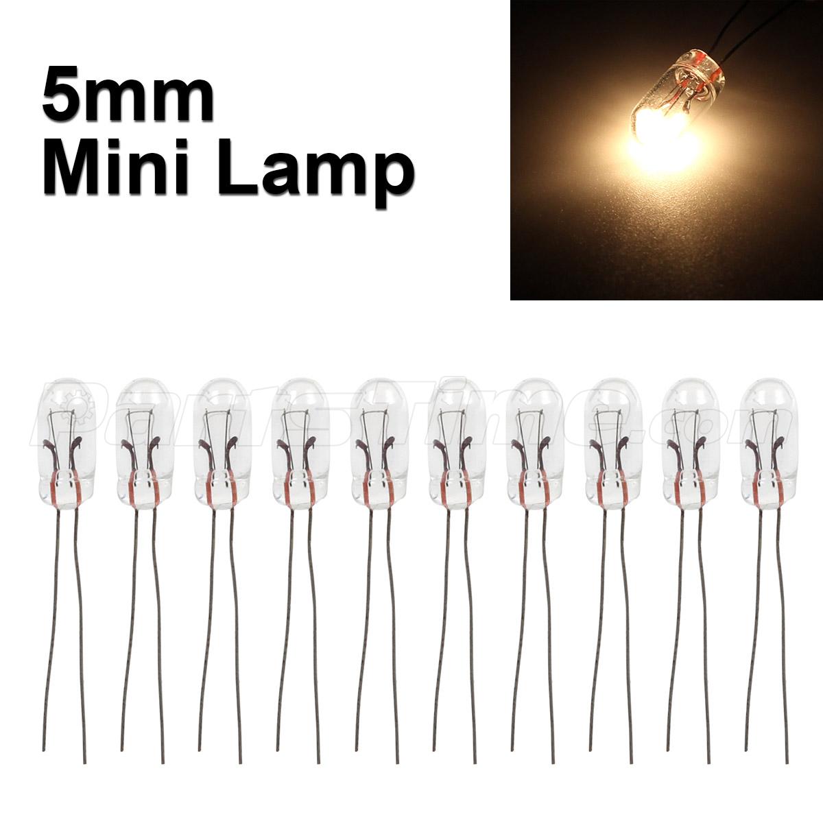 10pcs Mini Solder Incandescent Bulb Lamps Dashboard Cluster Lights 12V