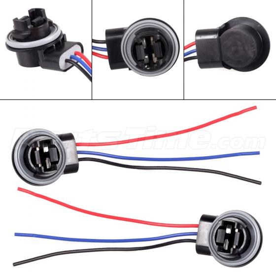 2pcs 3157 3057 3155 3357 3457 3757 4057 4157 LIGHT BULB SOCKET/HARNESS