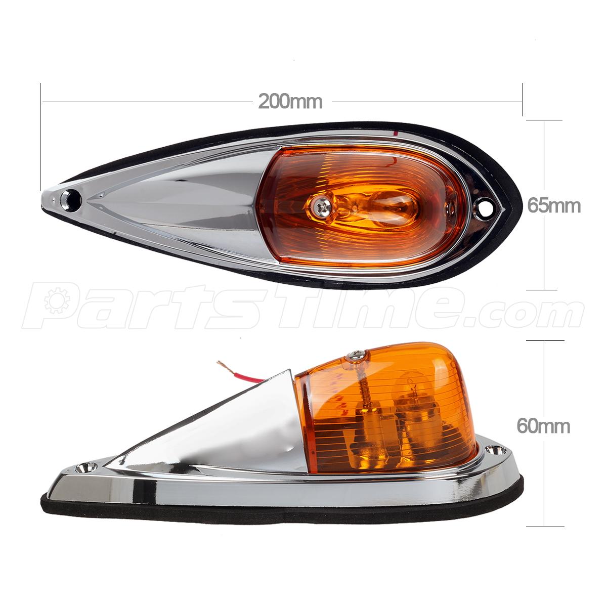 Universal Single Teardrop Style Amber Cab Roof CLEARANCE Marker Light