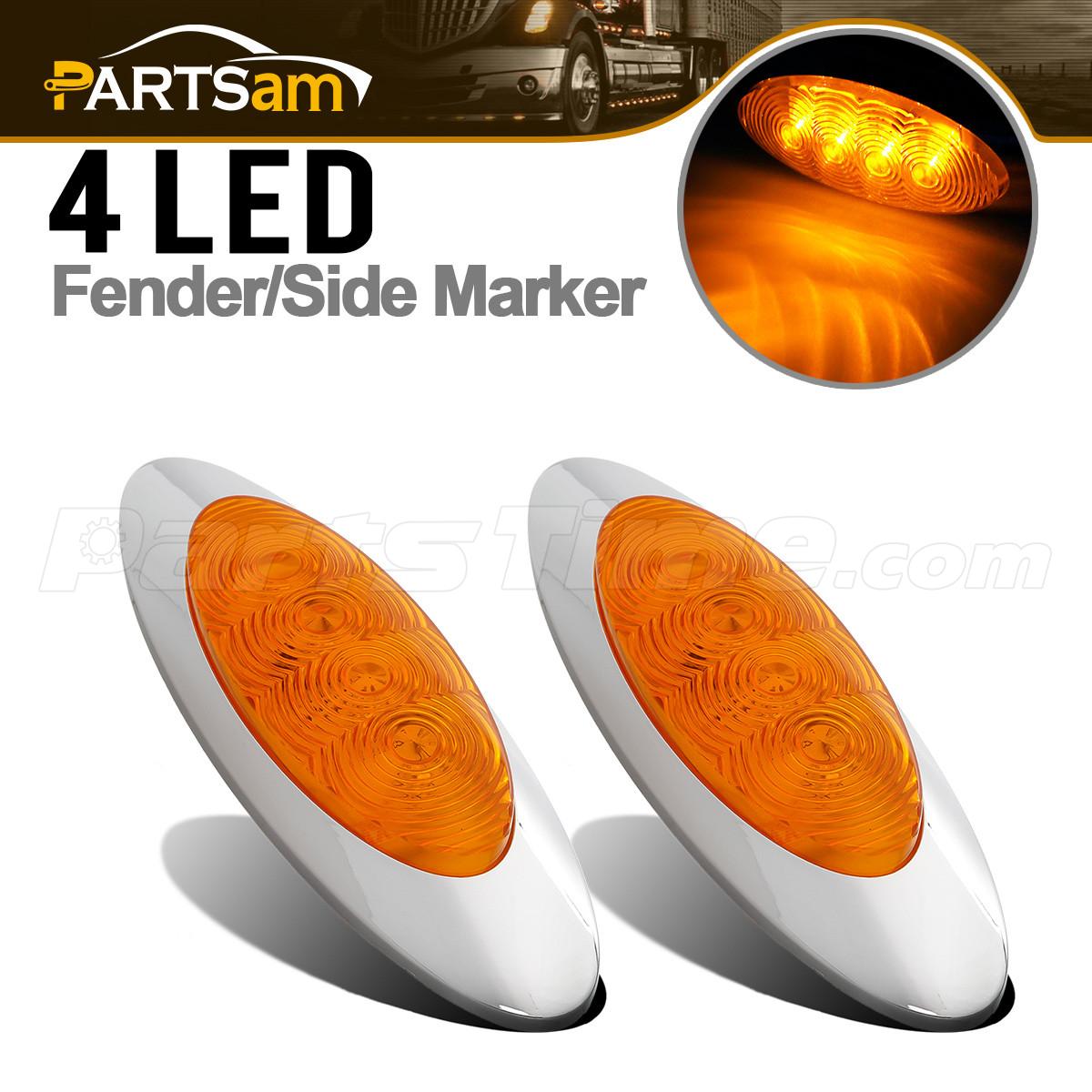 2pcs Side Marker Light Cab Clearance For Freightliner Coronado/Columbia