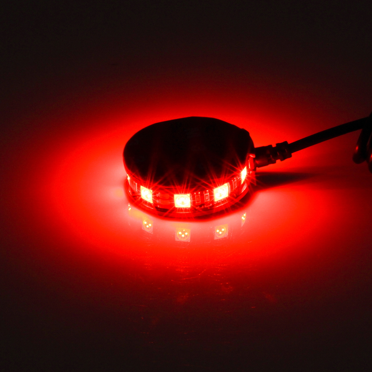 Pair LED Motorcycle Wheel/Rim Accent Light Red 95050SMD w Black