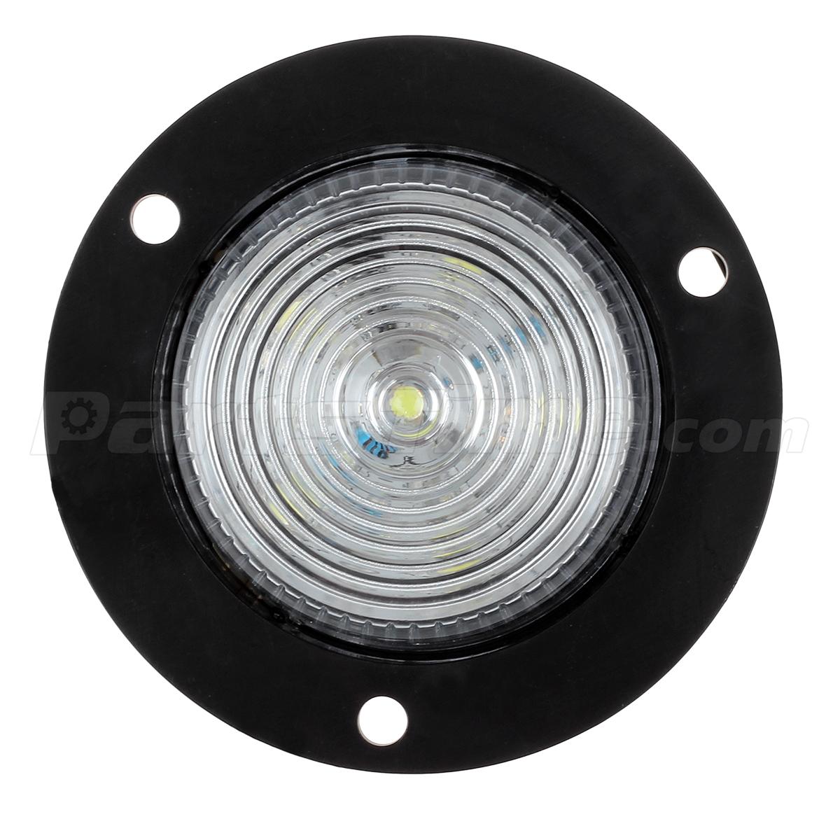 White 2" Round Surface Mount 6 LED Side Marker Clearance Light Backup