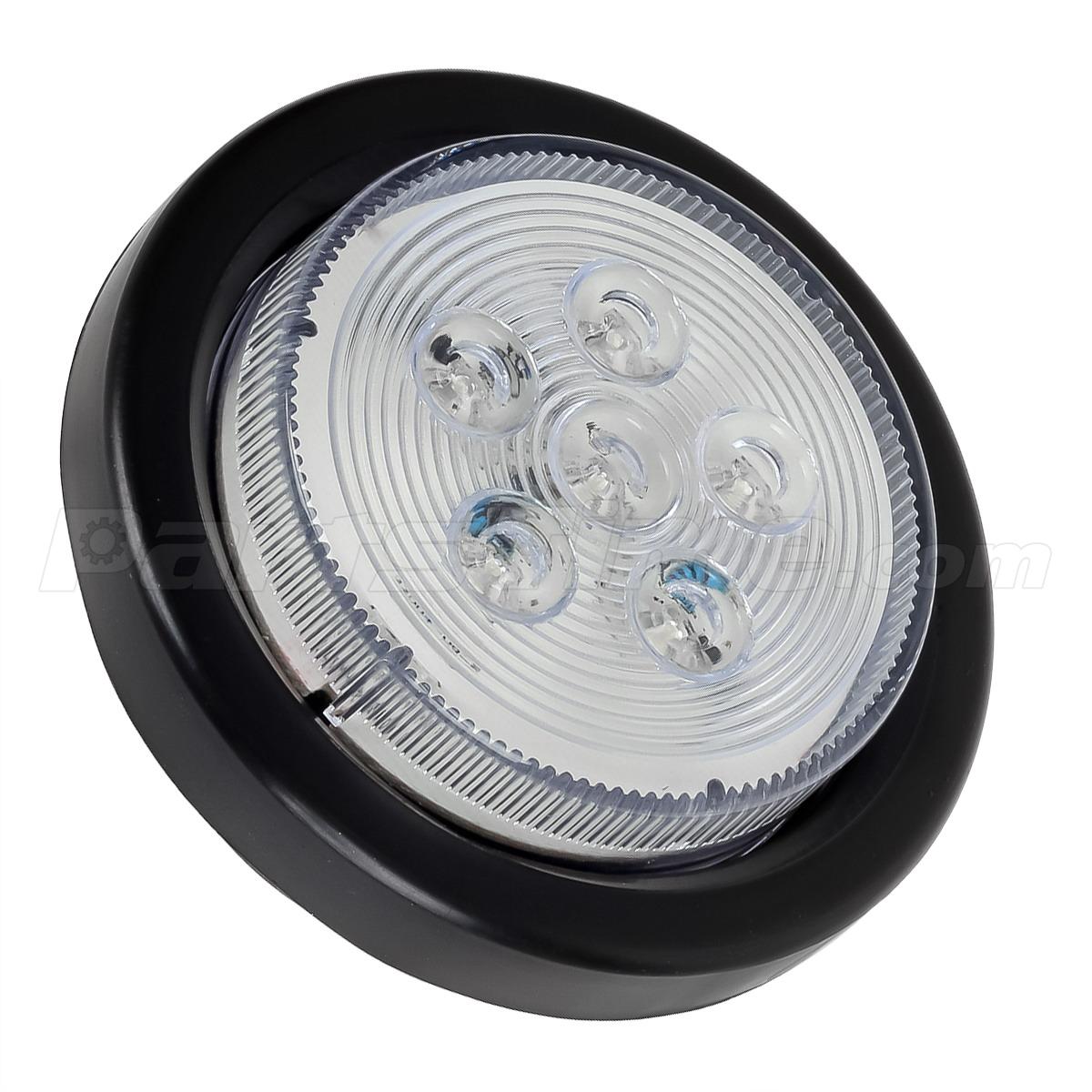 (2) 2.5" Round Side Marker Light 6LED For Kenworth Breather Lights